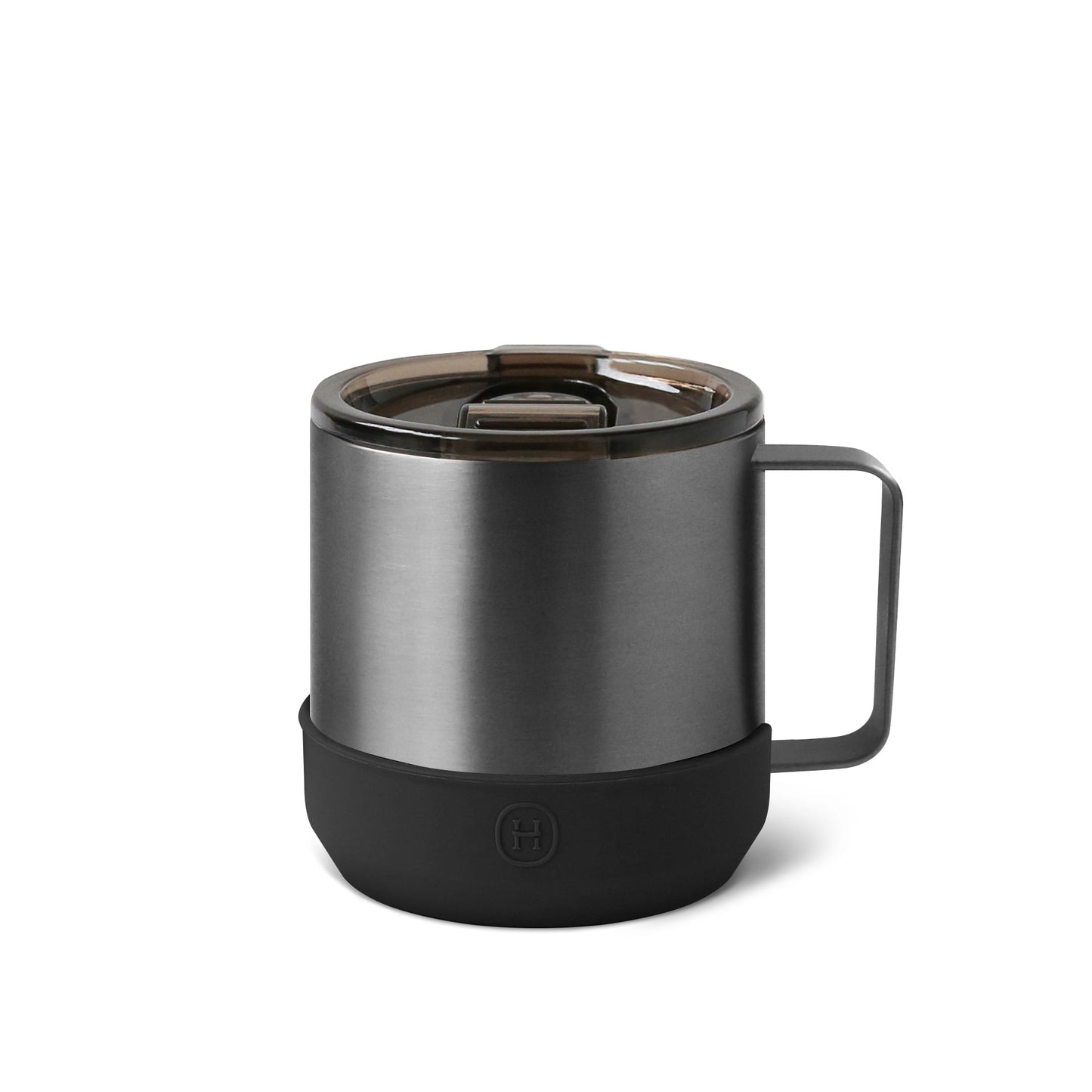 Titanium Grey camp mug-Ink Black 10 OZ