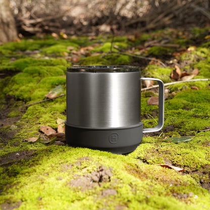 Titanium Grey camp mug-Ink Black 10 OZ