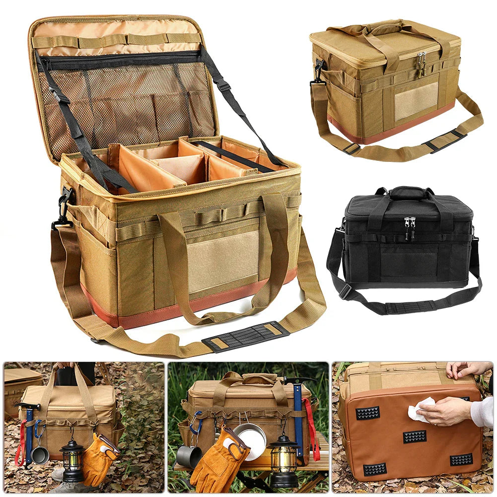 NNEOBA 30L Camping Organizer  Storage Bag Khaki