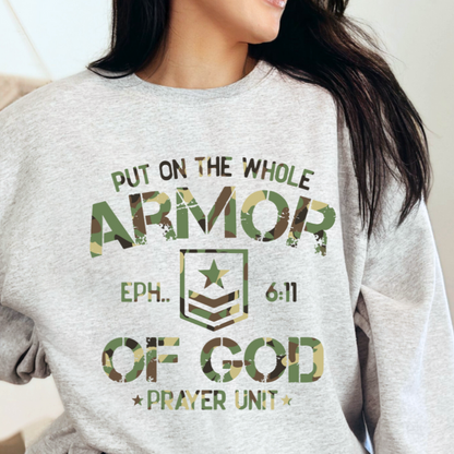 Christian Sweatshirt- Armor of God- Army