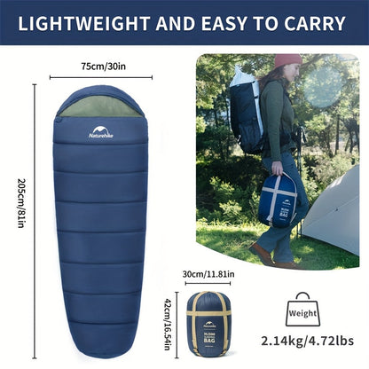 NNETM 4-Season Lightweight Mummy Sleeping Bag for Camping