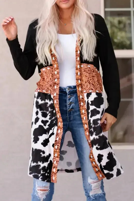 Western Pattern Duster Cardigan
