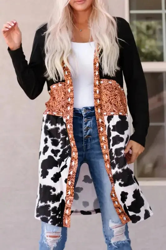 Western Pattern Duster Cardigan